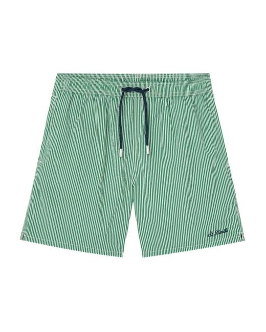 Mc2 Saint Barth Patmos Gestreepte Zwembroek Met Trekkoord in het Green voor heren