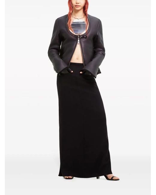 Courreges Black Holistic Shearling Jacket