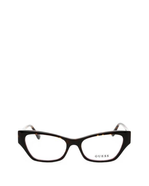 Guess Black Tortoiseshell-Effect Cat-Eye Glasses