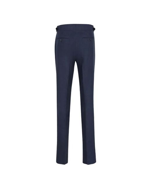 Atelier Munro Blue Tailored Linen Suit for men