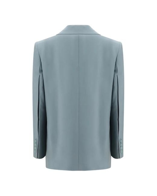 Chloé Blue Double-Breasted Wool Jacket