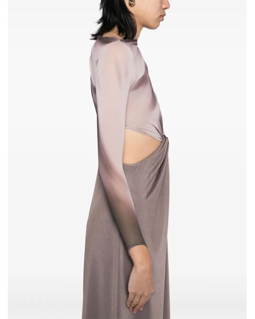 Oude Waag Purple Long Sleeve Maxi Dress
