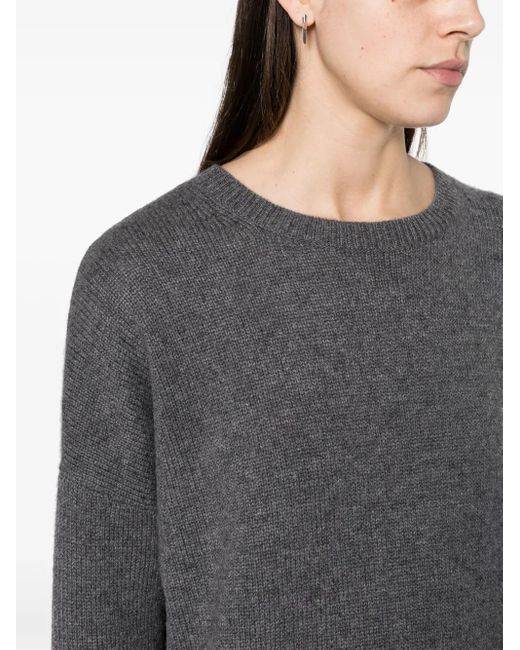 Lisa Yang Gray Mila Ribbed Cashmere Jumper