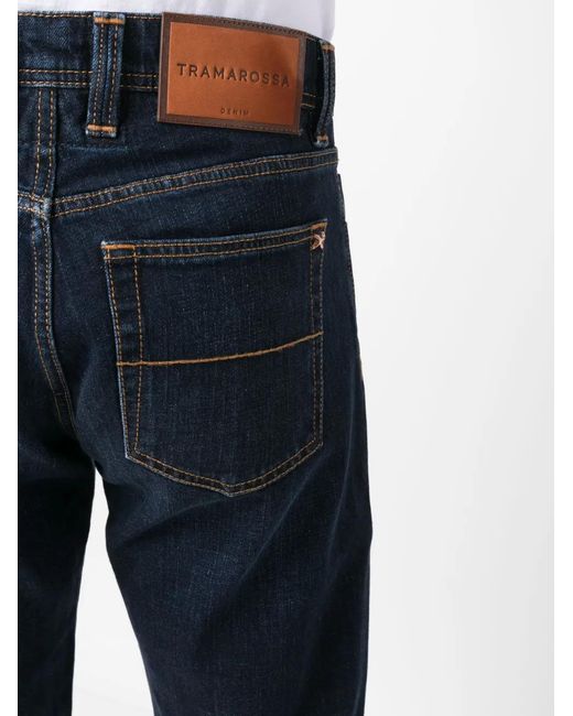Sartoria Tramarossa Blue Michelangelo Straight-Leg Jeans for men