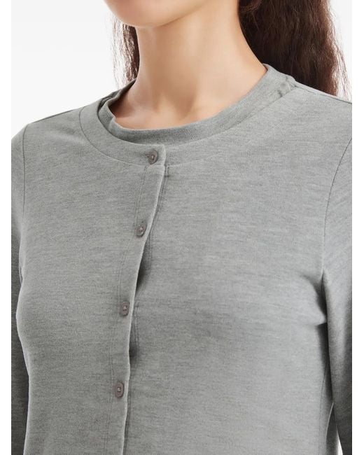 B+ AB Gray Ruffled Cardigan