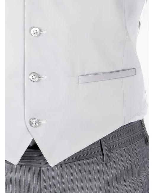 Corneliani White Martingale Waistcoat for men