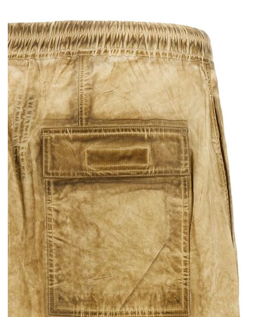 Bermudas Drawstring Pods Rick Owens de hombre de color Yellow