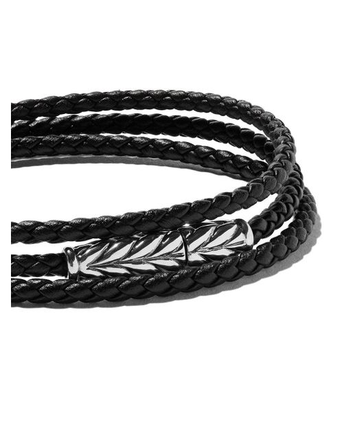 David Yurman White Chevron Triple-wrap Bracelet for men
