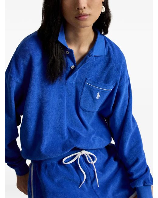Polo Ralph Lauren Blue Long-Sleeve Polo Shirt