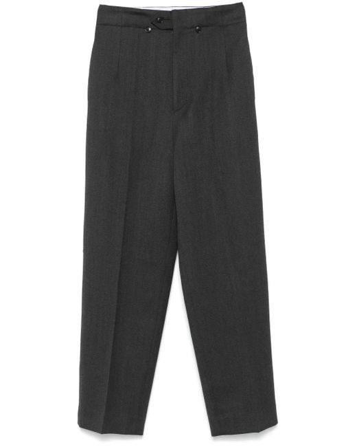 Victoria Beckham Gray Tapered-Hose Mit Hohem Bund
