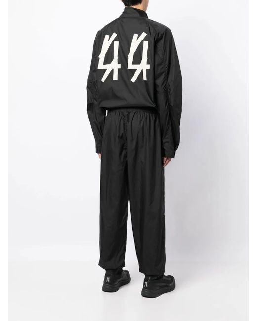 44 Label Group Black Logo-Print Bomber Jacket for men