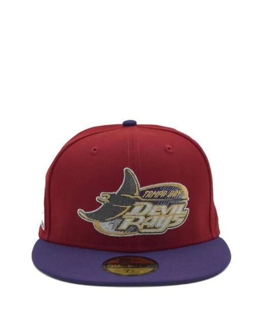 KTZ Red 5950 Tampa Bay Devil Rays Tropicana Field Cap for men