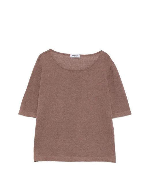 Base London Brown Round-Neck T-Shirt