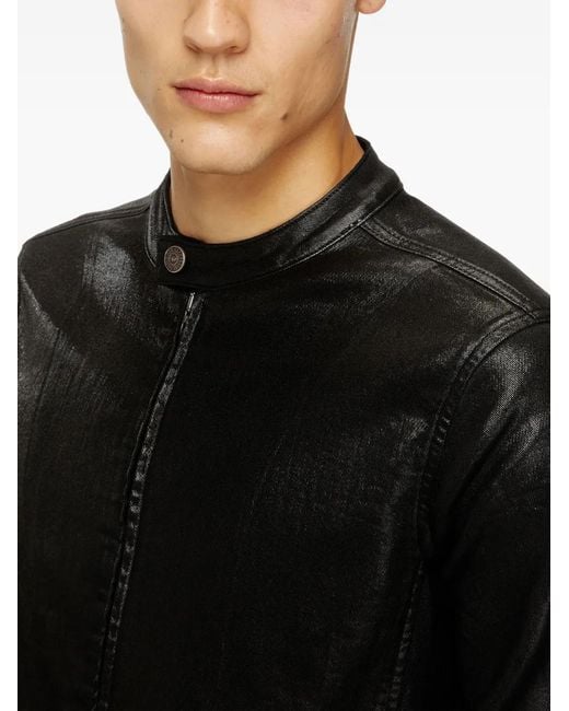 DIESEL Black Jackets Cotton for men