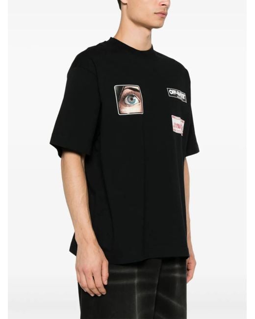 Off-White c/o Virgil Abloh Eye-logo T-shirt in Black for Men Off-White c/o Virgil Abloh Eye-logo T-shirt in Black for Men