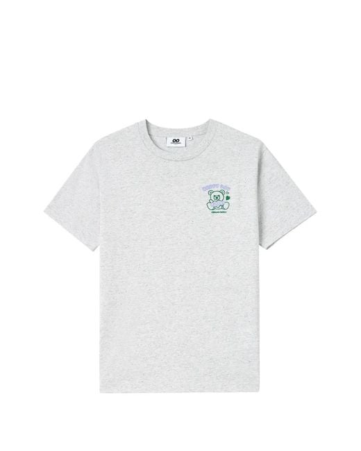 Chocoolate White Bear-Print Cotton T-Shirt