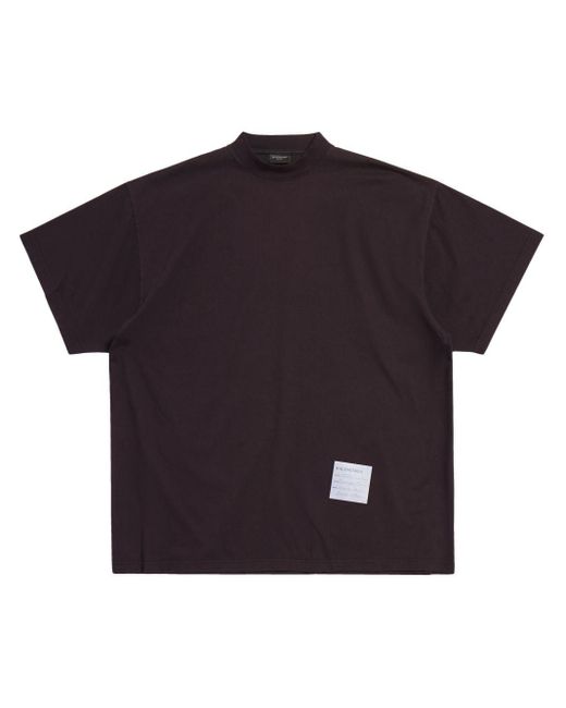 Balenciaga Black Sample Sticker Cotton T-shirt