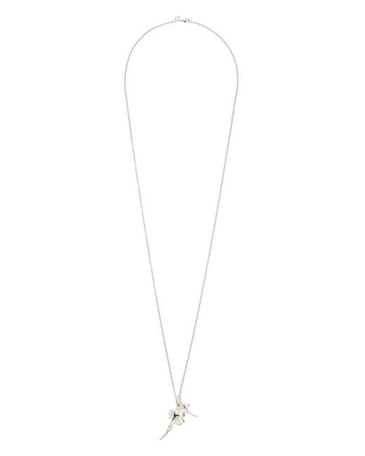 Shaun Leane White Cherry Blossom Diamond And Pearl Flower Pendant Necklace