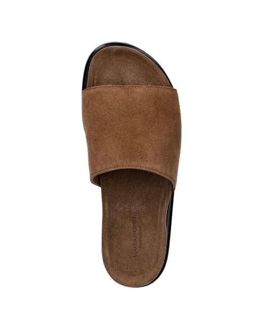Vagabond Brown Effie Suede-Finish Sandals