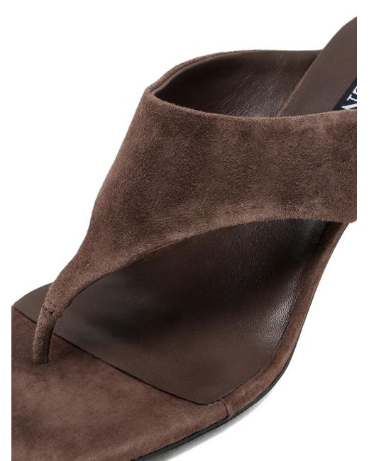 Senso Brown Pearle I Square-Toe Thong Sandals