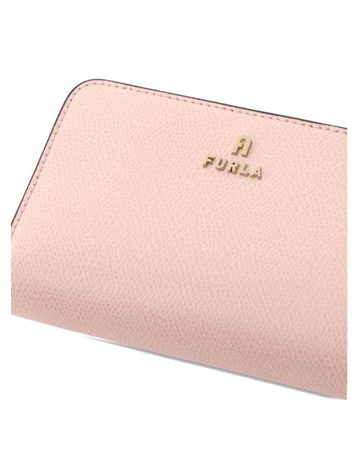 Furla Pink Medium Camelia Leather Wallet