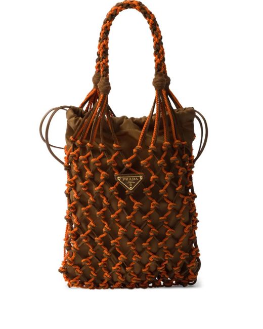Prada Brown Small Noué Shoulder Bag