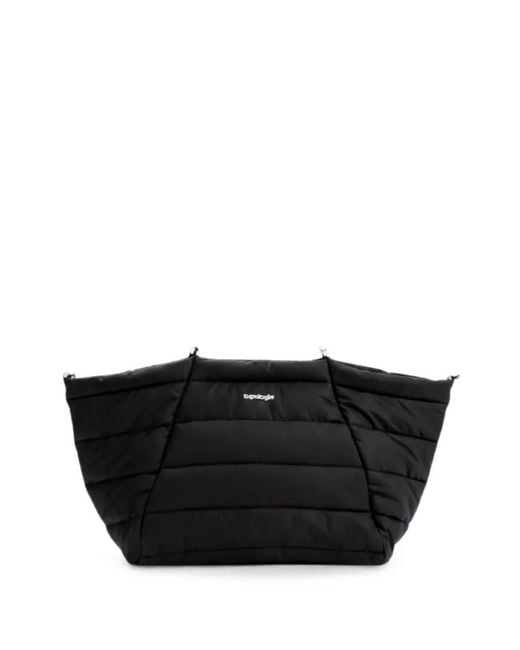 Topologie Black Medium Marche Puffer Tote Bag for men