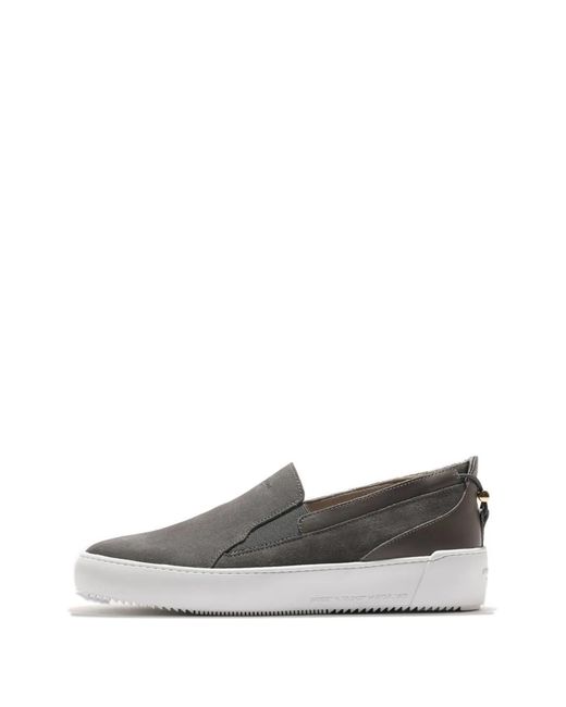 Android Homme White Delta Suede Loafers for men