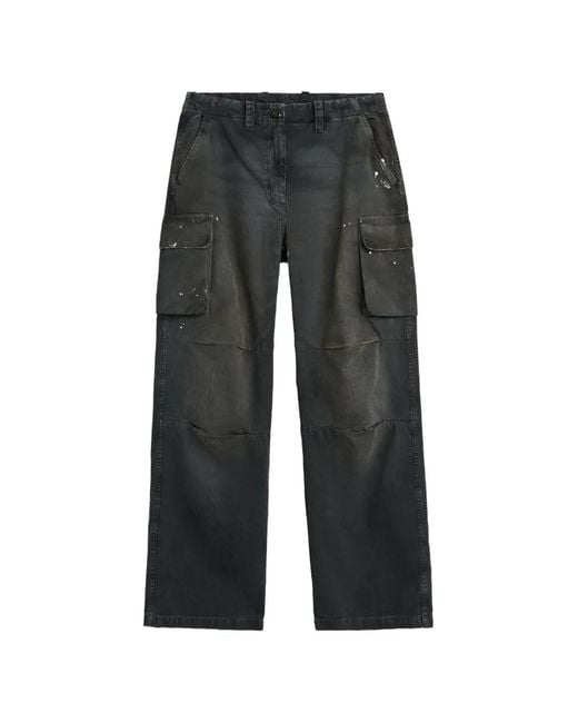 Our Legacy Gray Peak Cargo Herringbone Trousers