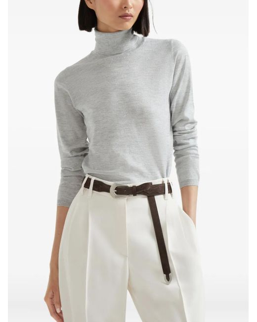 Brunello Cucinelli White Sweaters