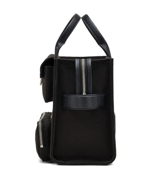 Marc Jacobs Black The Tote Bag Cargo Canvas Tote Bag