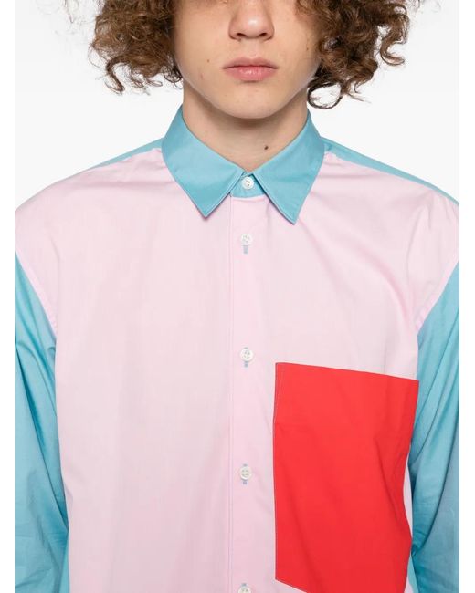 Comme des Garçons White Colour-Patch Shirt for men