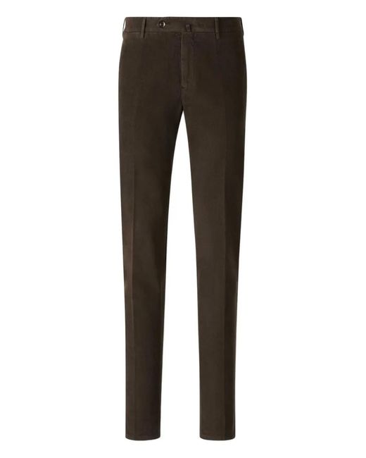 PT Torino Gray Corduroy Trousers for men
