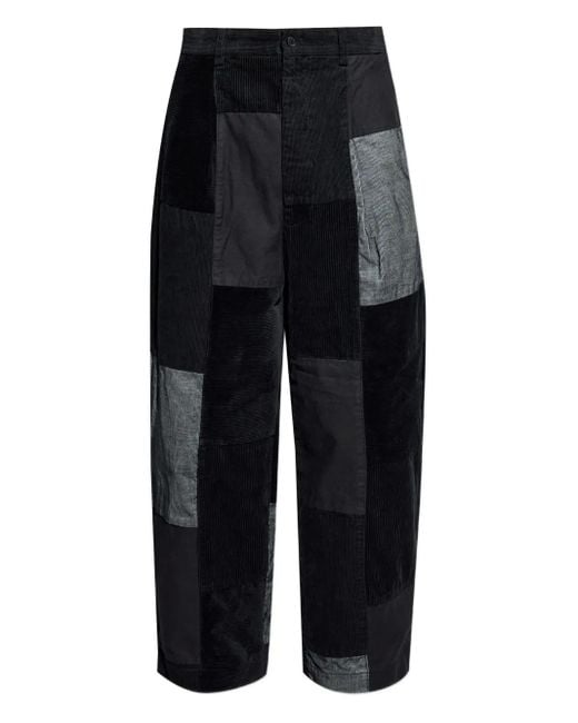 Comme des Garçons Ribfluwelen Broek Met Patchwork in het Black voor heren
