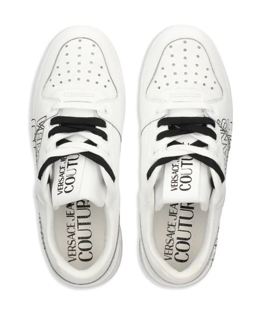 Versace Jeans Couture White Logo Sneakers for men