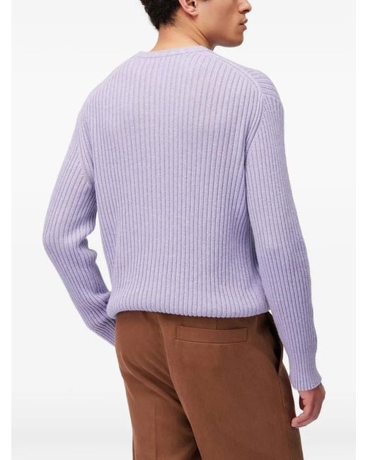 RETORI Purple Ribbed Mélange Sweater