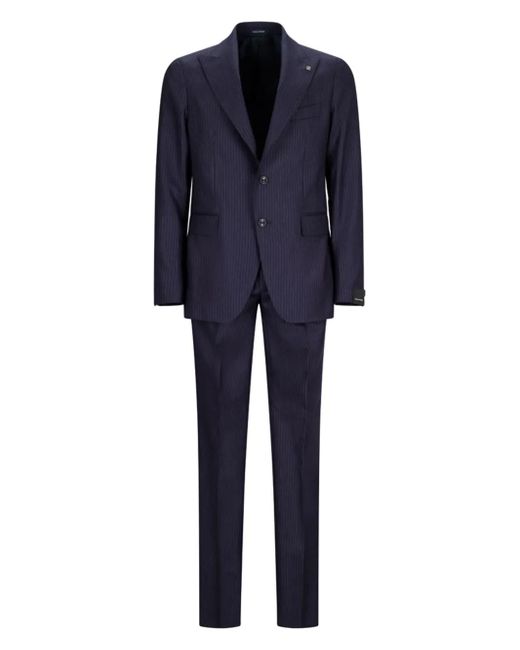 Tagliatore Blue Pinstripe-Pattern Suit for men