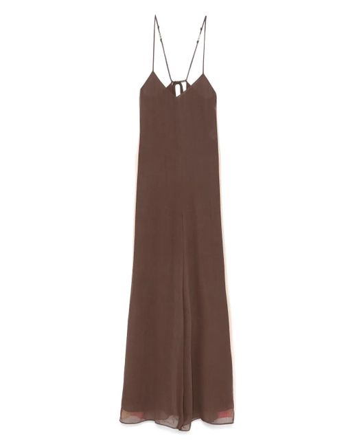 Mono con detalle de rayas Patrizia Pepe de color Brown