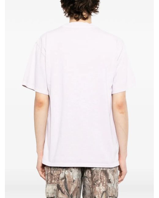 Melt White Burning Earth Graphic T-Shirt for men