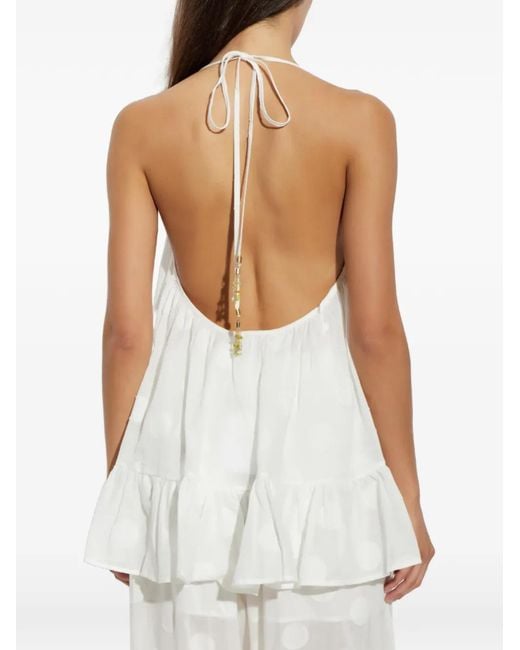 Zimmermann White Oversized Cotton Top