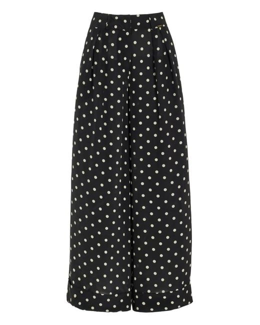 Franchise Black Mila Polka-Dot Trousers