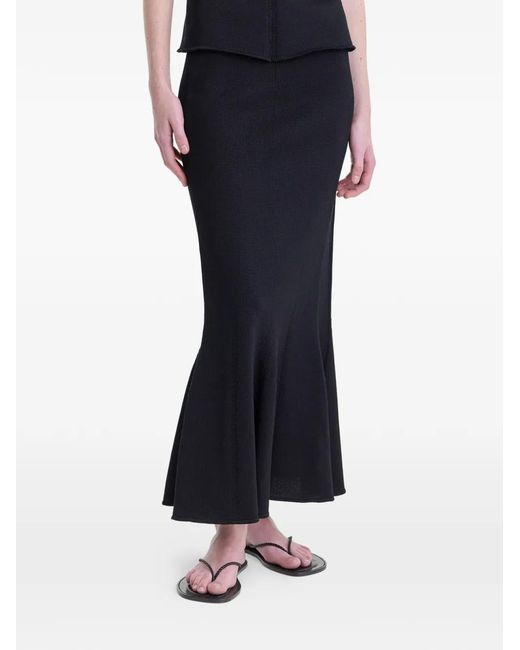 FFORME Black Flora Maxi Skirt