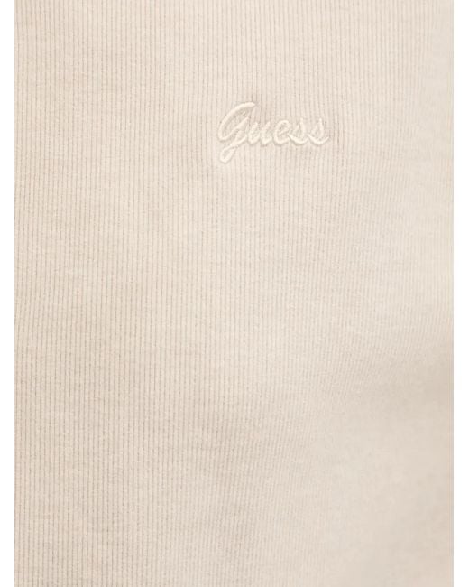 Guess Natural Striped-Sleeve Hooded Hoodie
