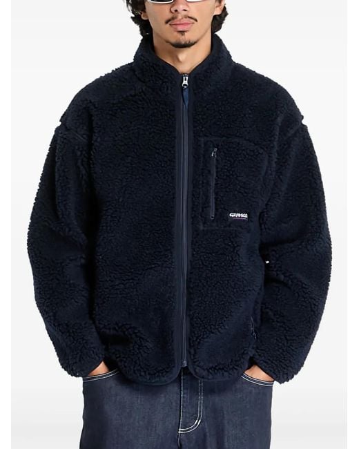 Gramicci Blue Logo-Embroidered Jacket
