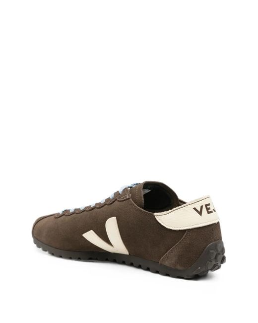 Veja White Cateyes Logo-Patch Suede Sneakers