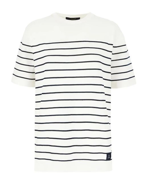 Seafarer White Striped Short-Sleeved T-Shirt