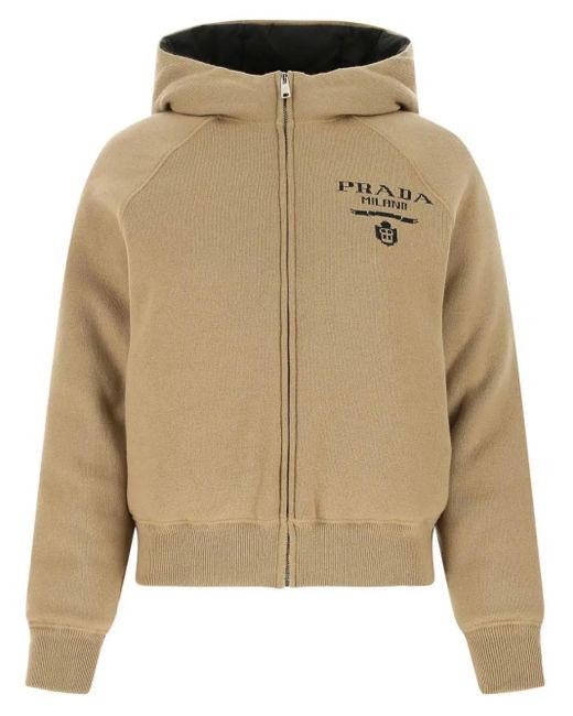 Prada ロゴジャカード ジャケット Natural