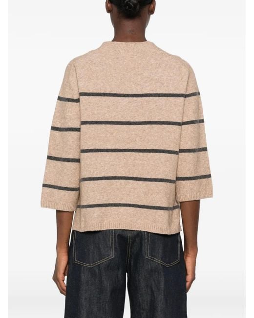 Yerse Natural Gestreifter Pullover