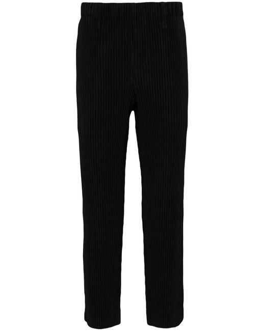 Homme Plissé Issey Miyake Black Pleated Trousers for men