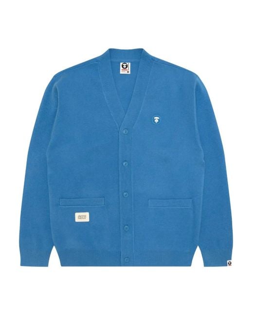 メンズ Aape By A Bathing Ape Ape Head カーディガン Blue